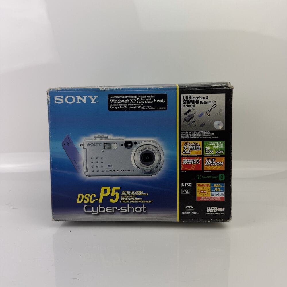 Sony Cyber-shot DSC-P10 5.0MP Digital Camera Tested + Charger Battery Memory Y2K